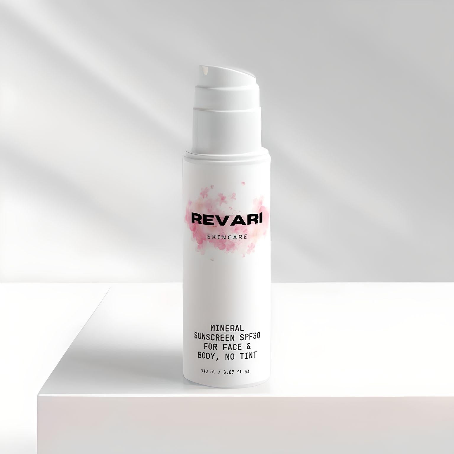 Mineral Sunscreen SPF30 for Face & Body, no tint